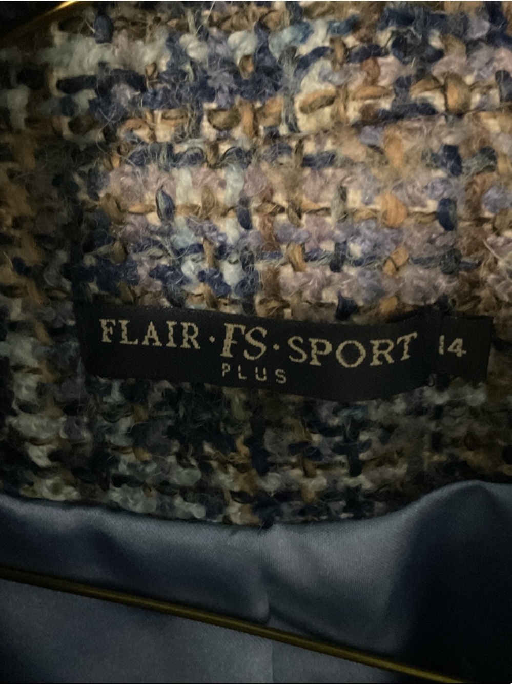 Women's Tweed Button-Front Jacket - Multi-Color - Picture 2 of 3